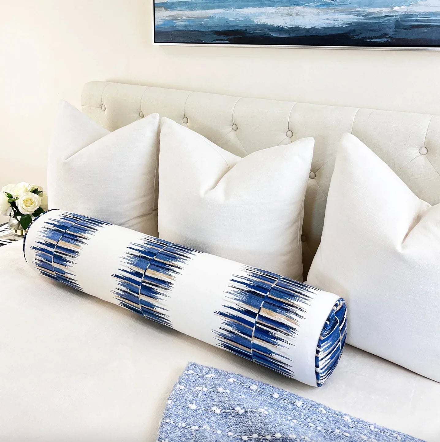 Multi Embroidered Bolster Pillow