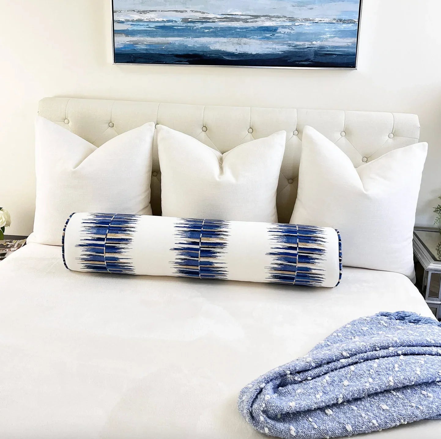 Multi Embroidered Bolster Pillow