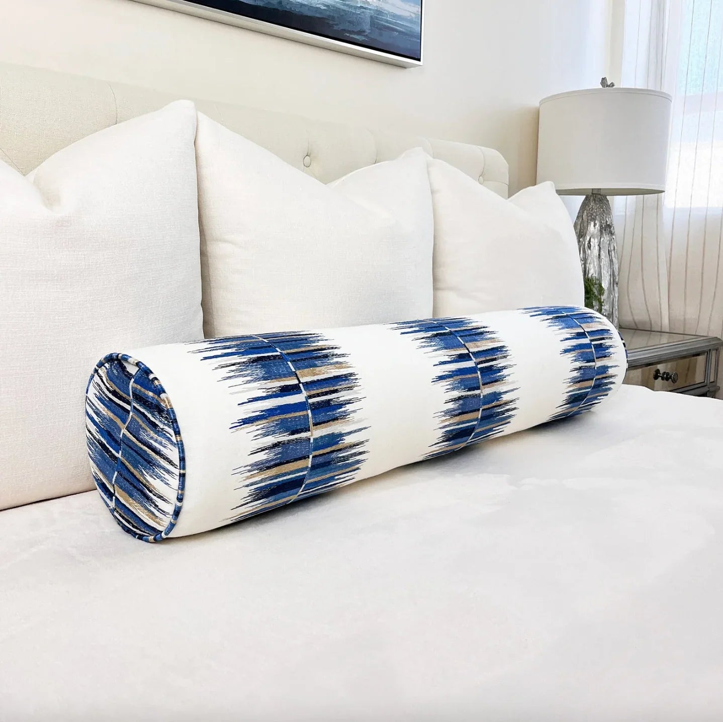Multi Embroidered Bolster Pillow