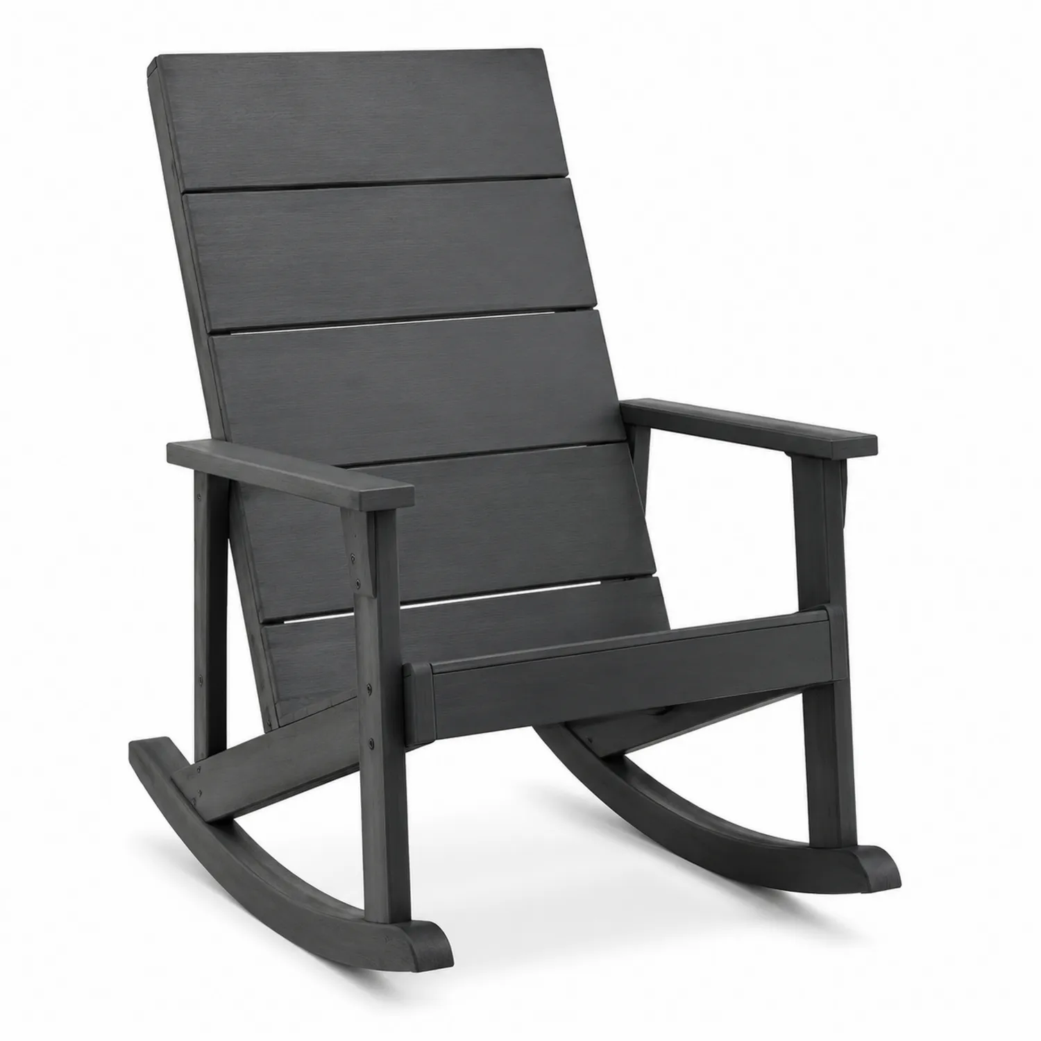 Sedia a dondolo in legno di acacia nera-Placiron