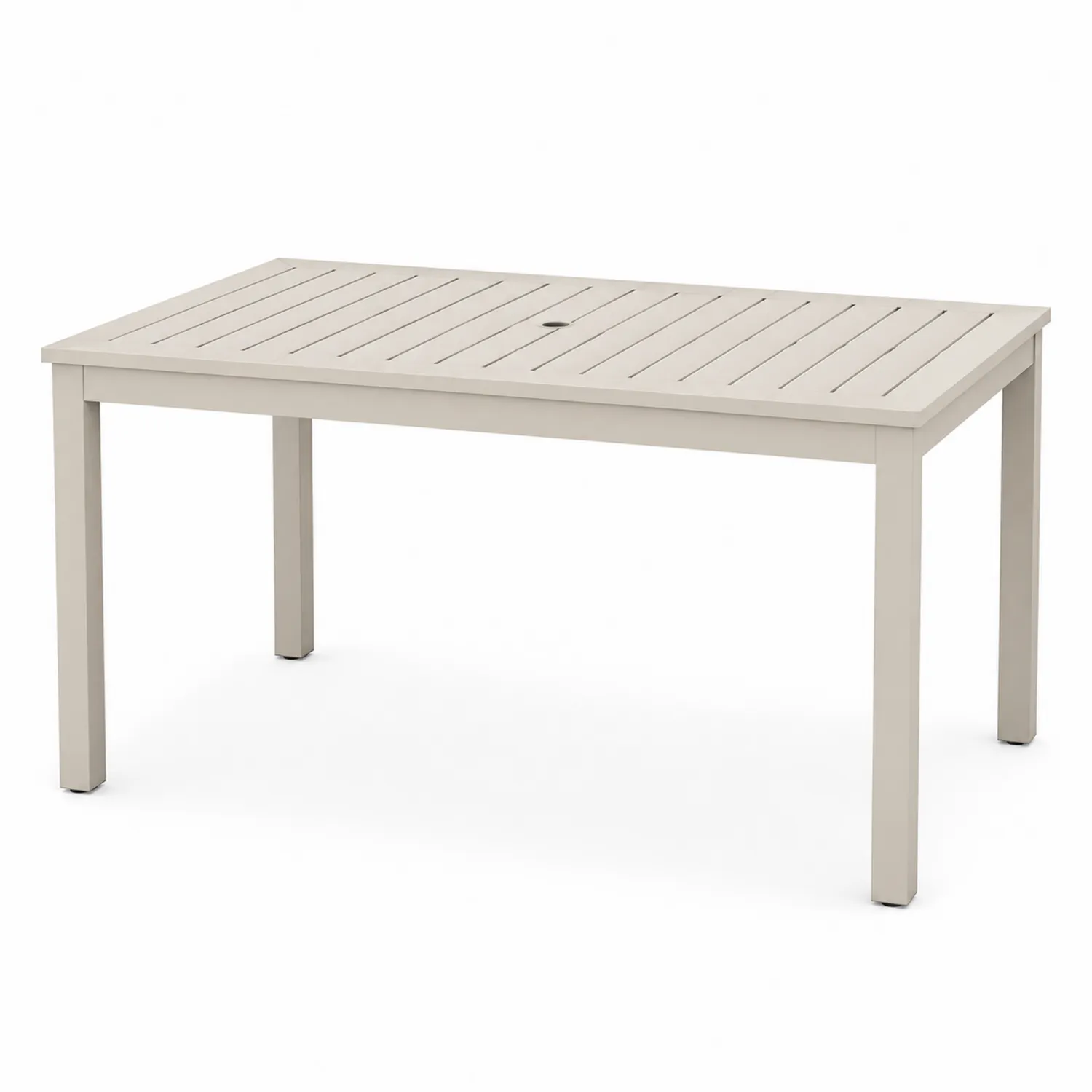 Tavolo da giardino rettangolare in metallo 150x90 cm Beige-Placiron