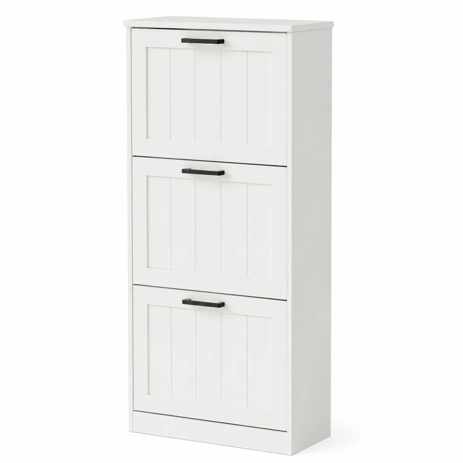 Scarpiera a 3 Ante in Legno MDF Bianca-Placiron