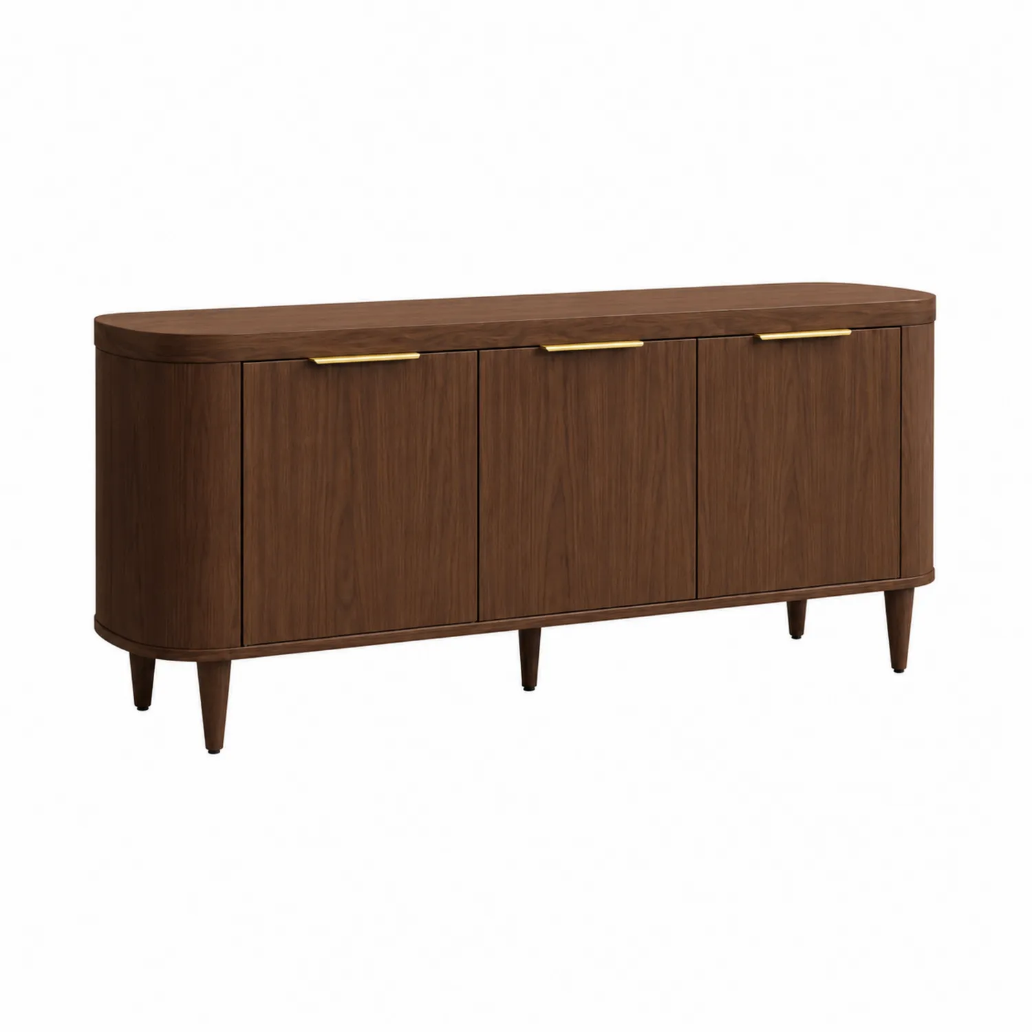 Credenza in Legno di Noce con Maniglie Metalliche-Placiron