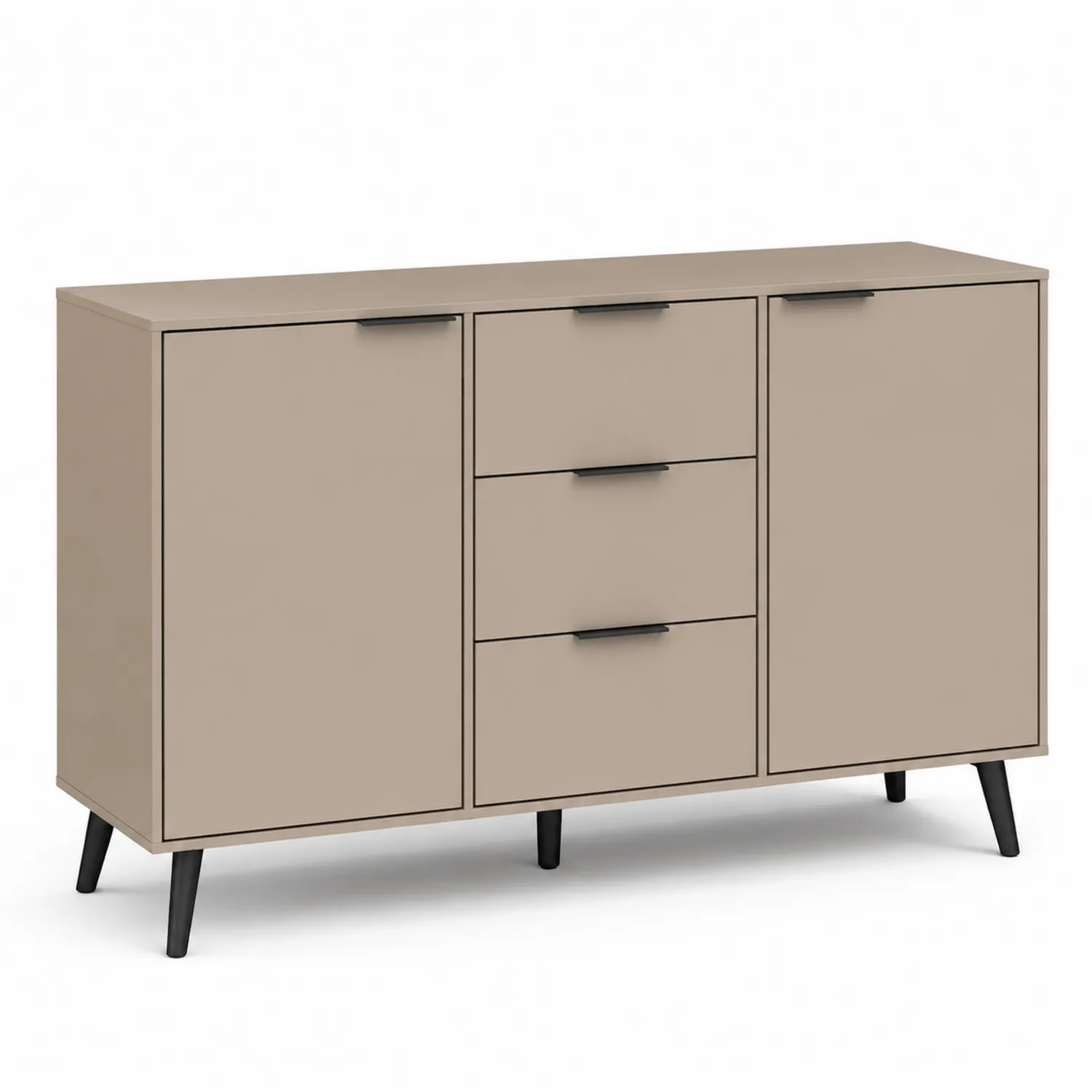 Mobile contenitore in MDF con ante e cassetti Beige-Placiron