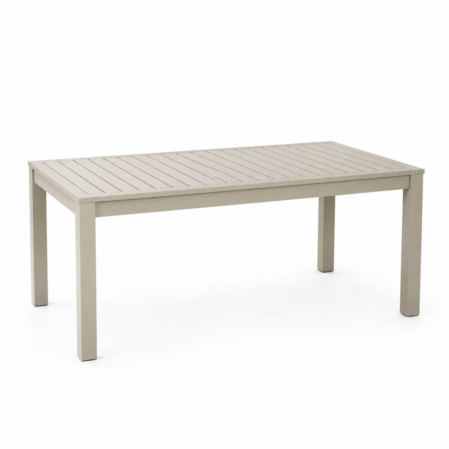 Tavolo da pranzo per esterno in alluminio beige 200x90x75 cm-Placiron