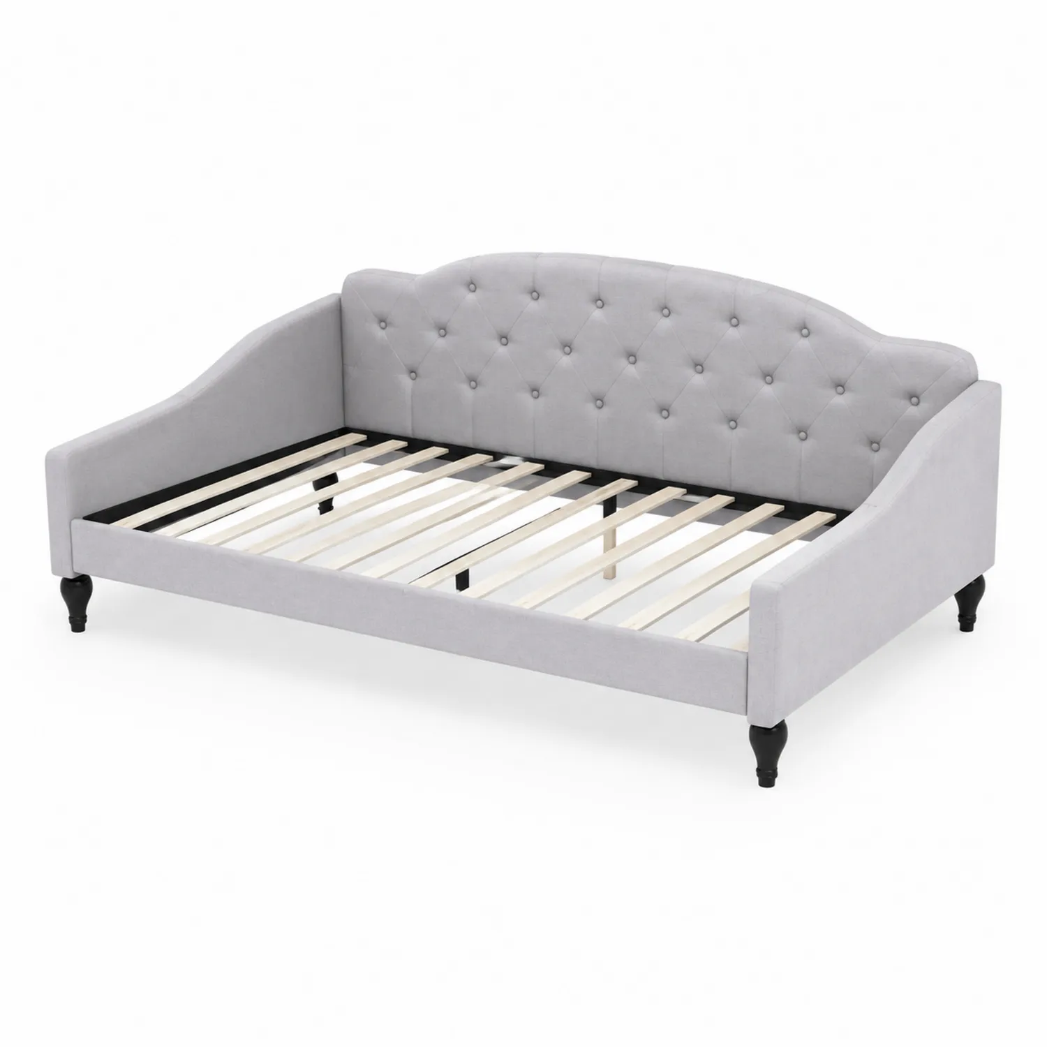 Letto da giorno in legno e velluto-Placiron