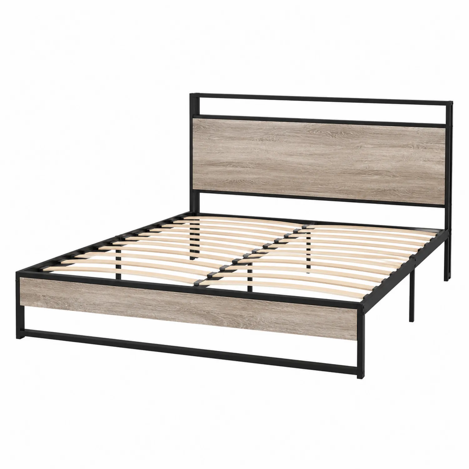 Letto Matrimoniale in Metallo e Legno-Placiron