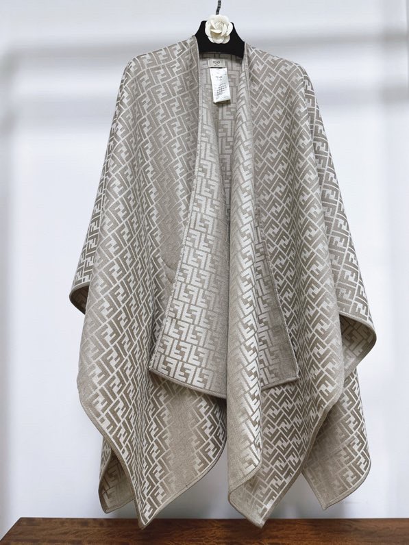 FEN 25SS Full printed tricolor shawl