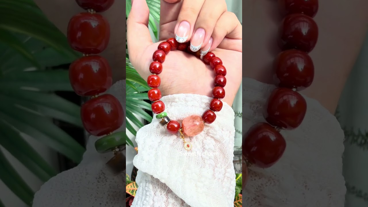 9mm12mm Red Agate Golden Tiger's Eye Red Hematoid Quartz Barrel Beads Multi Gemstone Crystal Bracelet