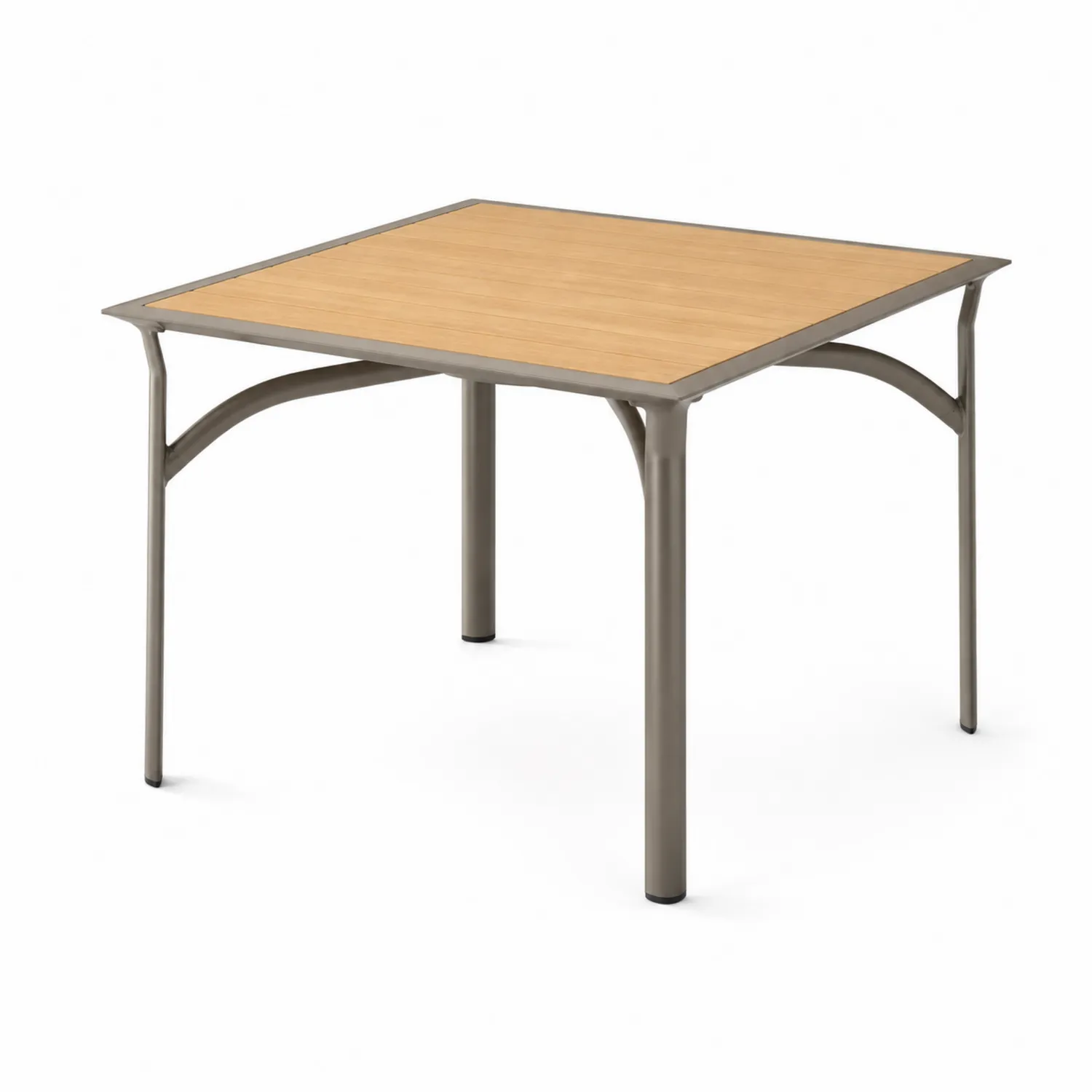 Tavolo da pranzo quadrato in legno e acciaio 90x90x75 cm