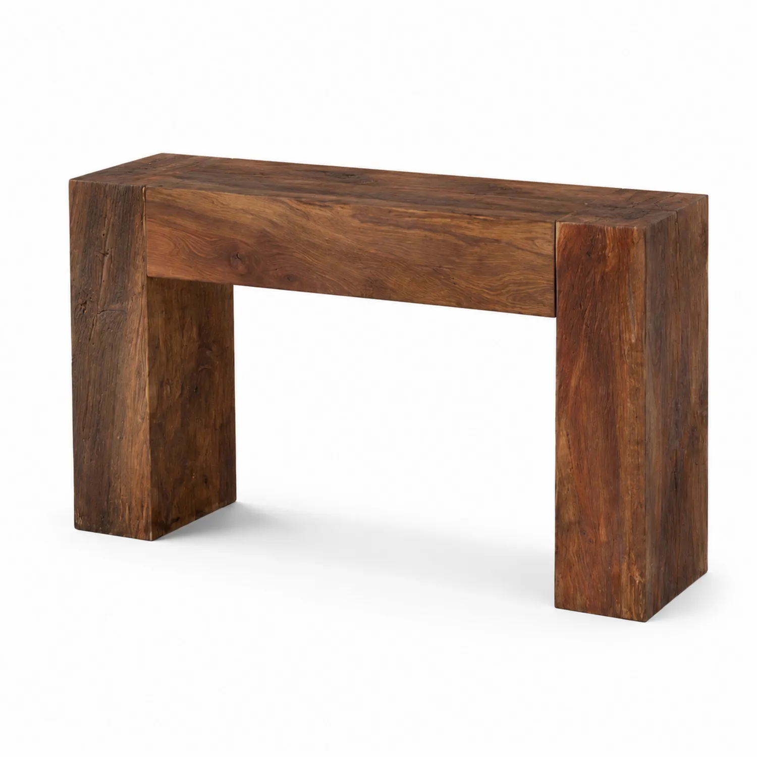 Consolle Rettangolare in Legno Massello 120x30x75 cm