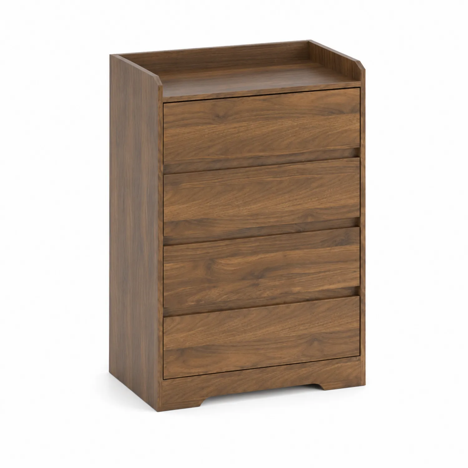 Cassettiera in legno noce con 4 cassetti