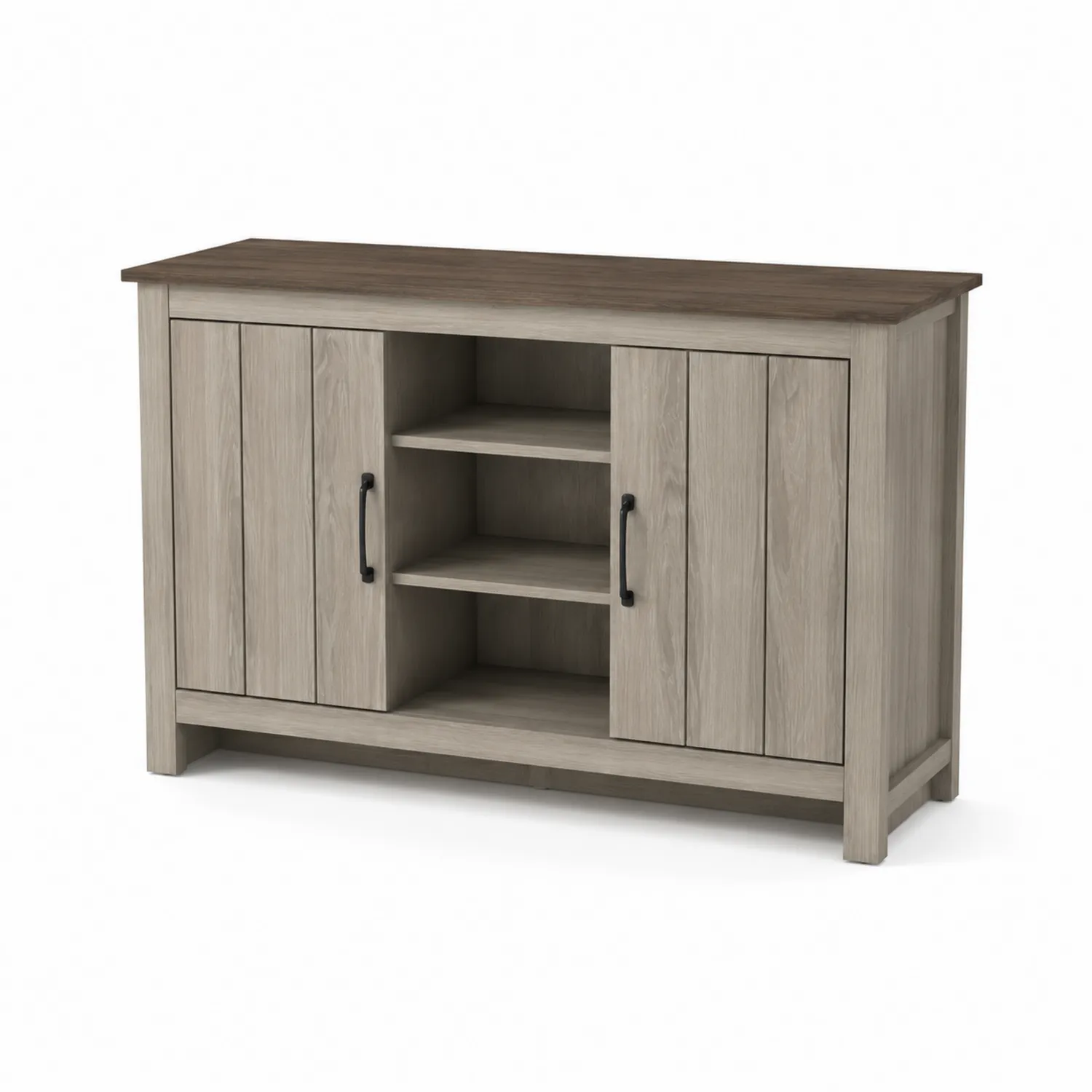 Credenza in Legno con Mensole e Ante 120x40x85 cm