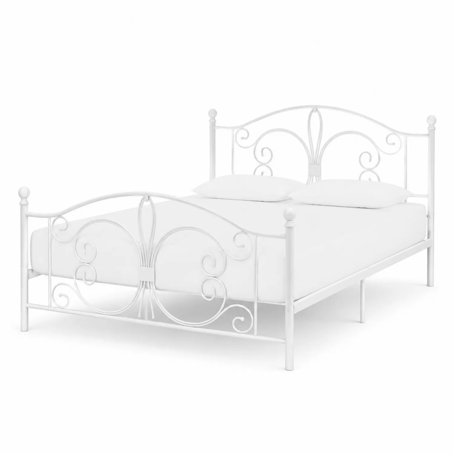 Letto matrimoniale in ferro bianco 200x160 cm
