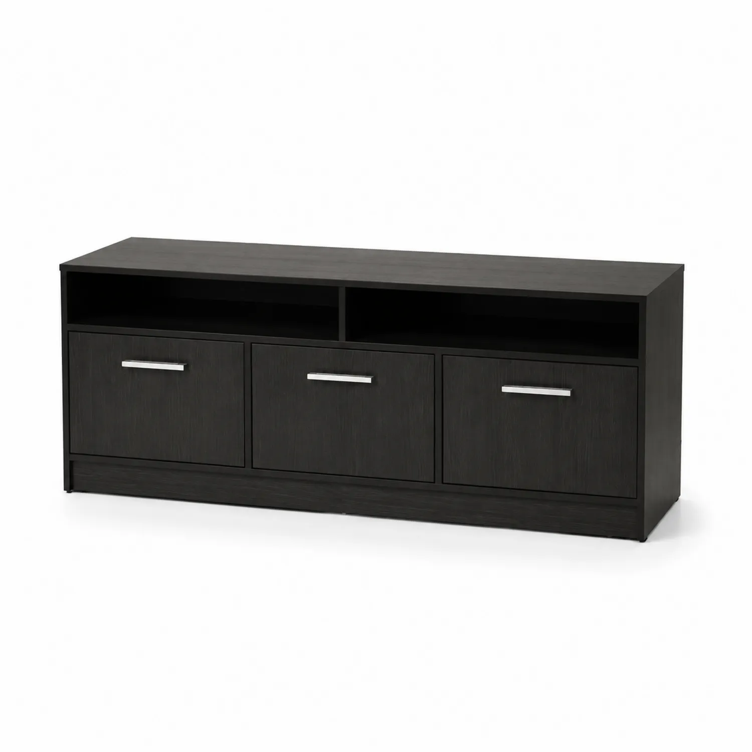 Mobile TV nero in legno MDF 180x40x60 cm