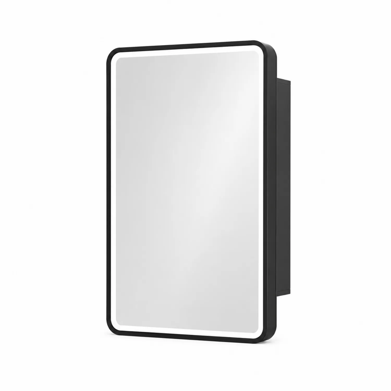 Specchio da Bagno in Vetro Temperato con LED e Cornice in Alluminio 60x80 cm