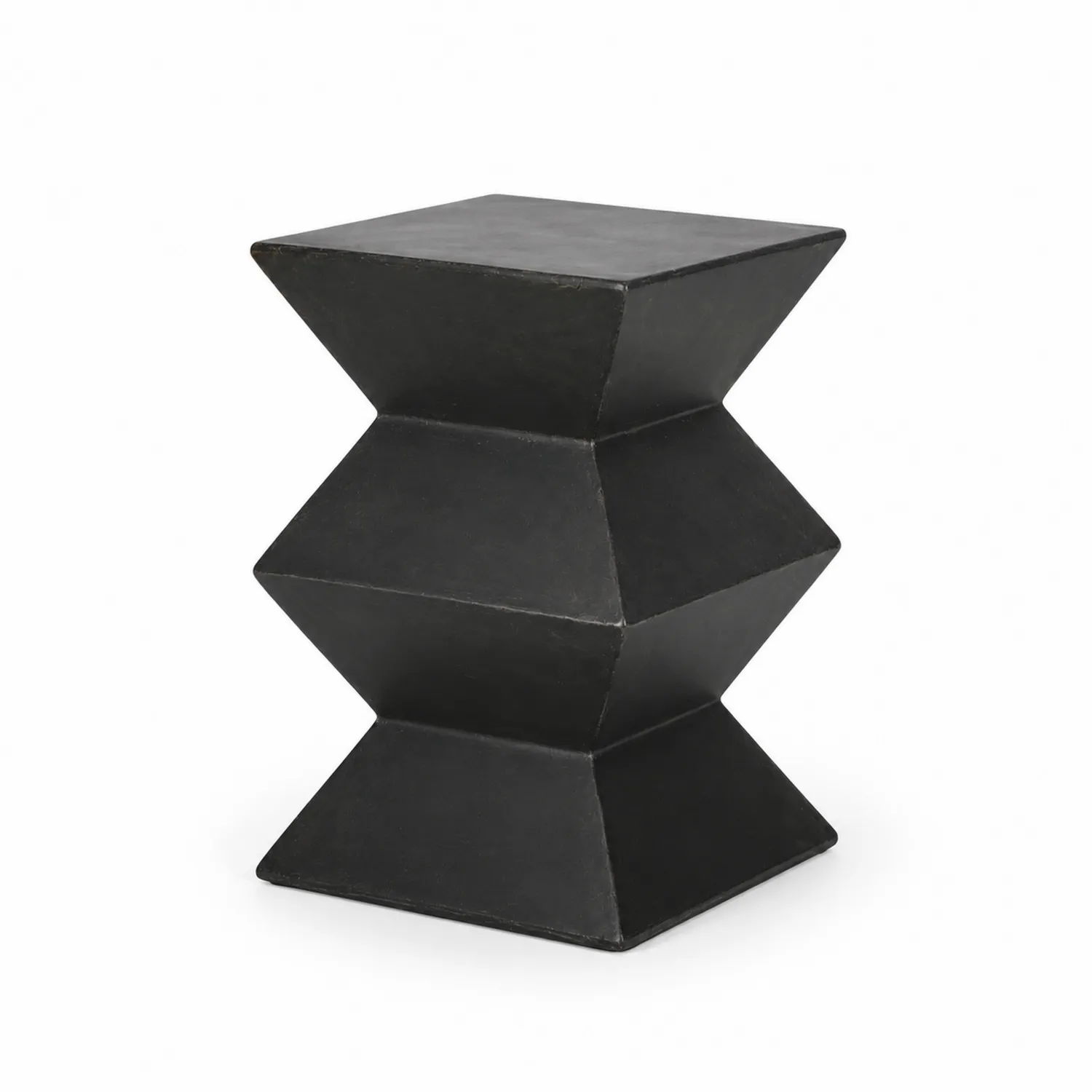 Tavolino geometrico in vetroresina nero