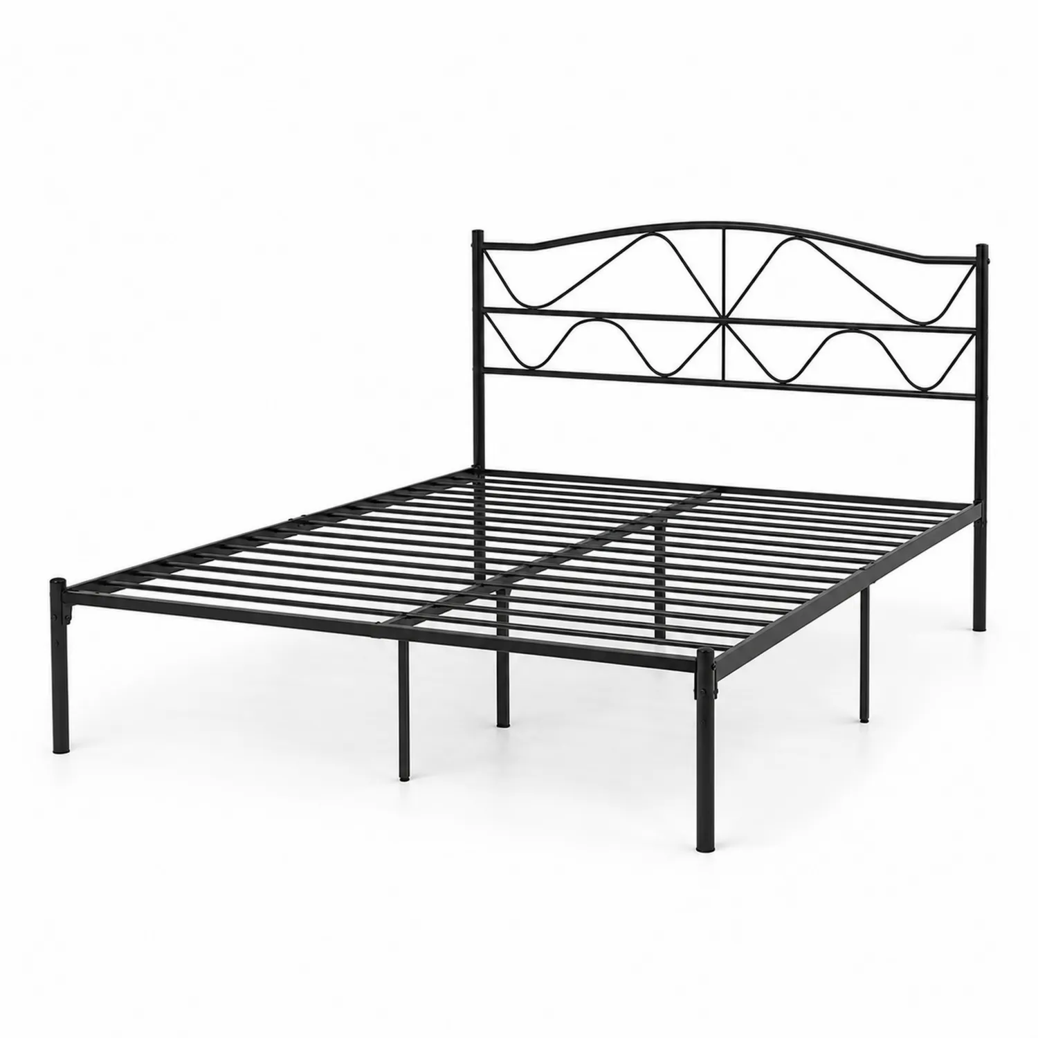 Letto matrimoniale in metallo nero