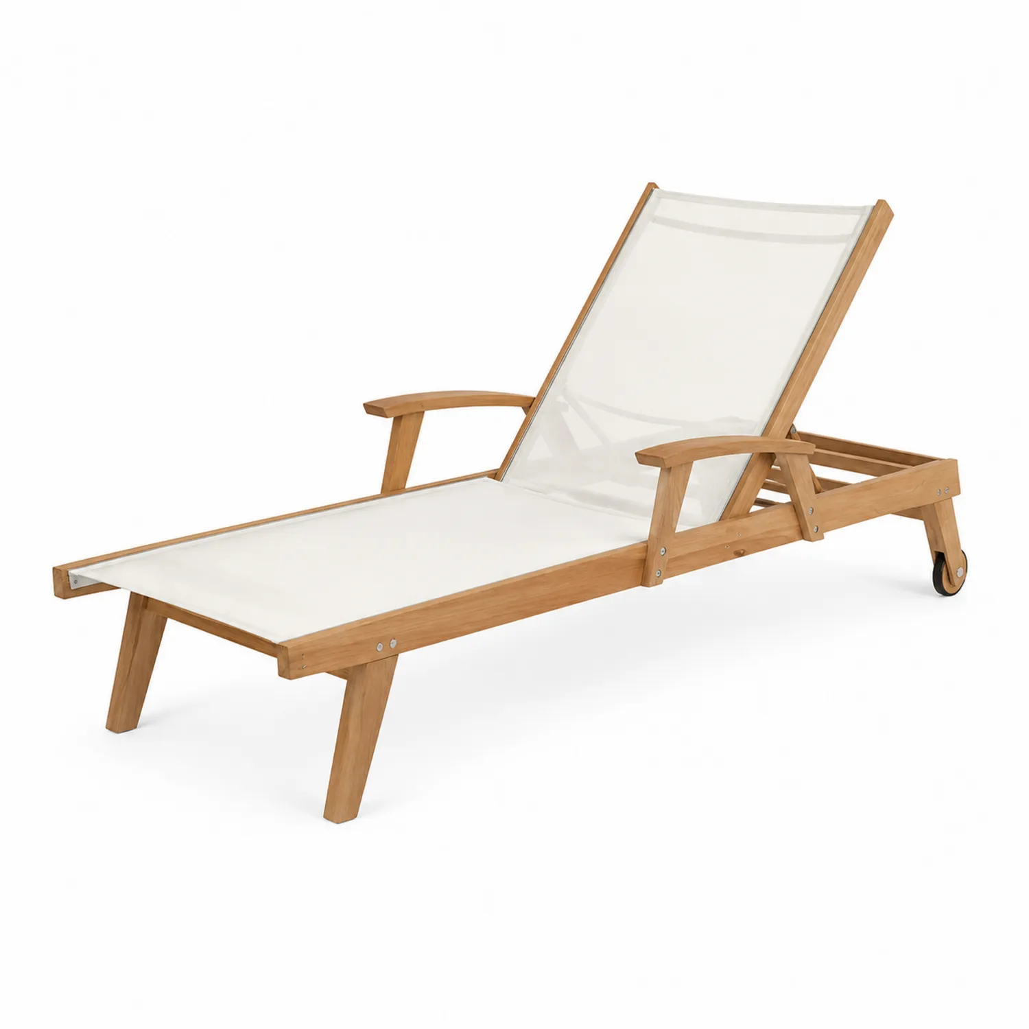 Sdraio in legno e poliestere 200x60x35 cm