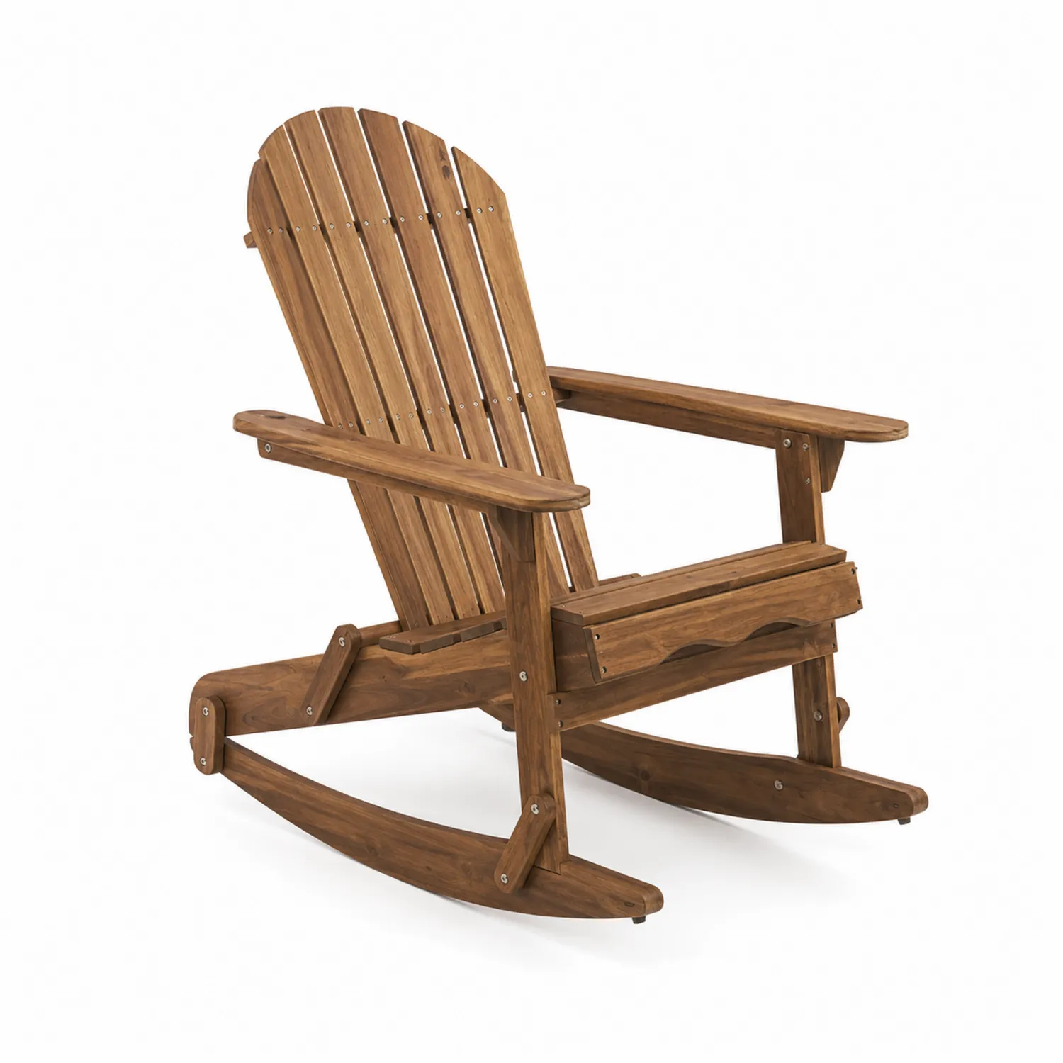 Sedia a Dondolo in Legno di Acacia