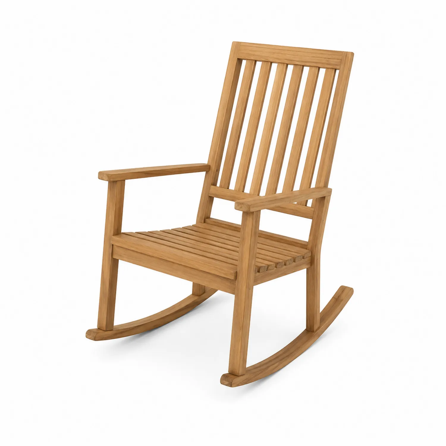 Sedia a dondolo in legno di teak
