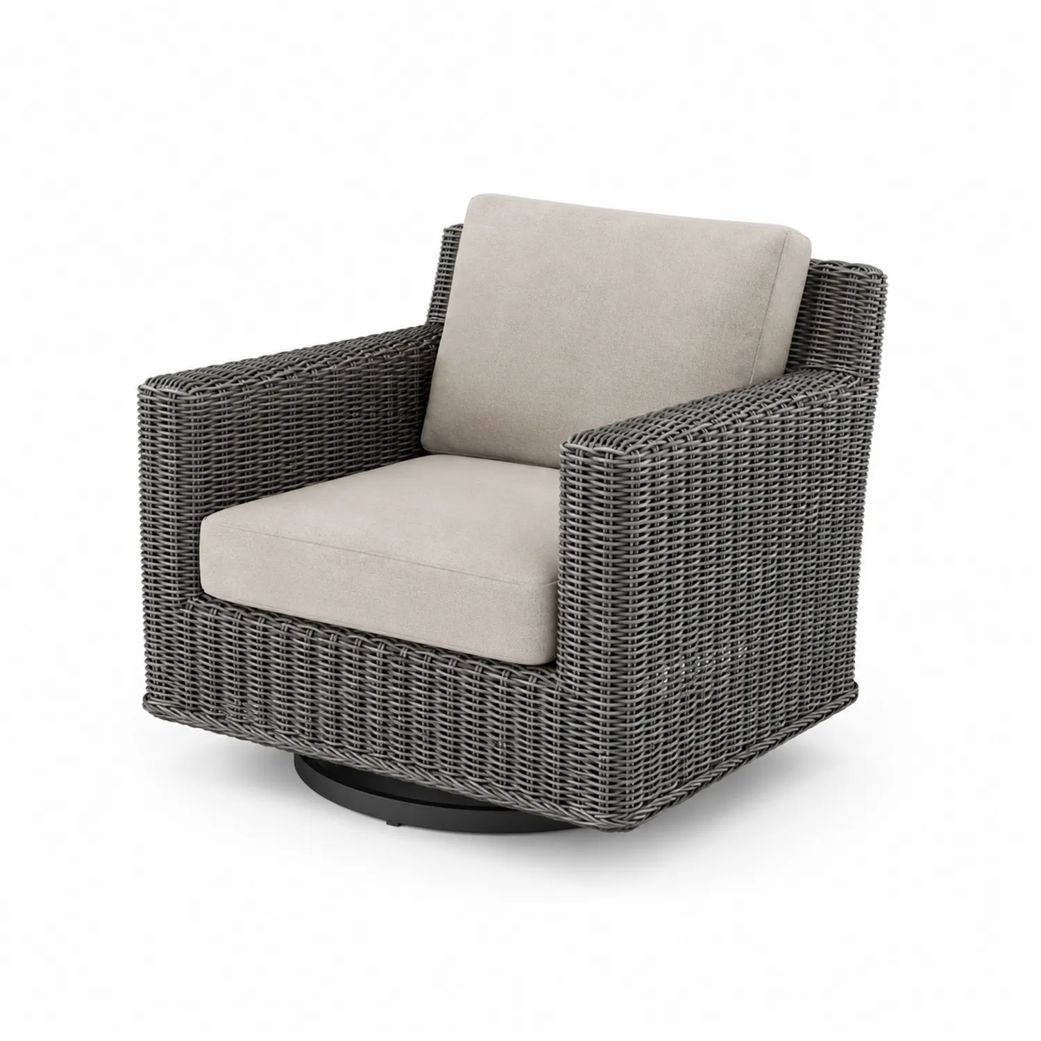 Poltrona da Esterno in Rattan Sintetico con Cuscini
