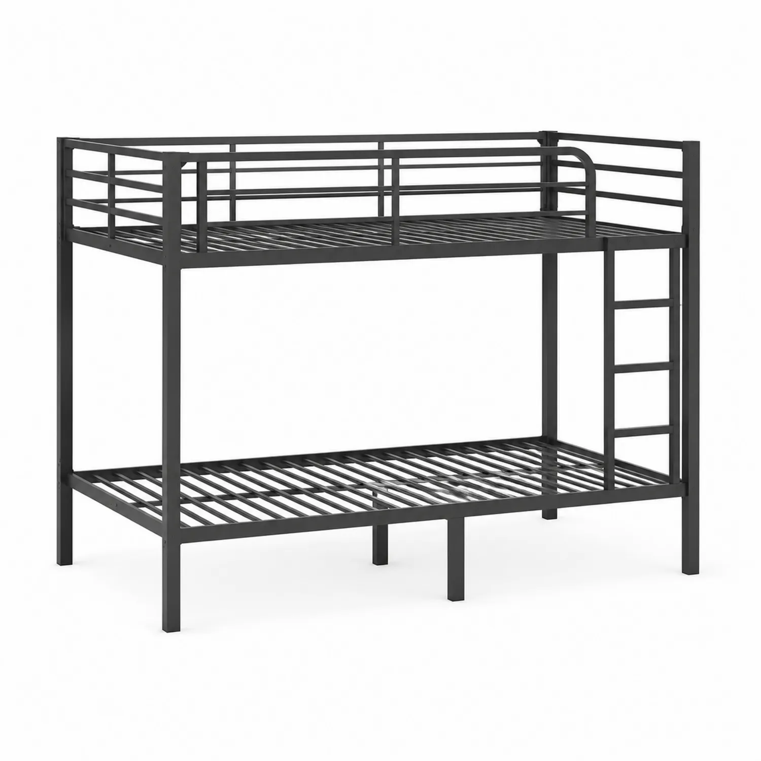 Letto a castello in metallo nero 200x90x160 cm