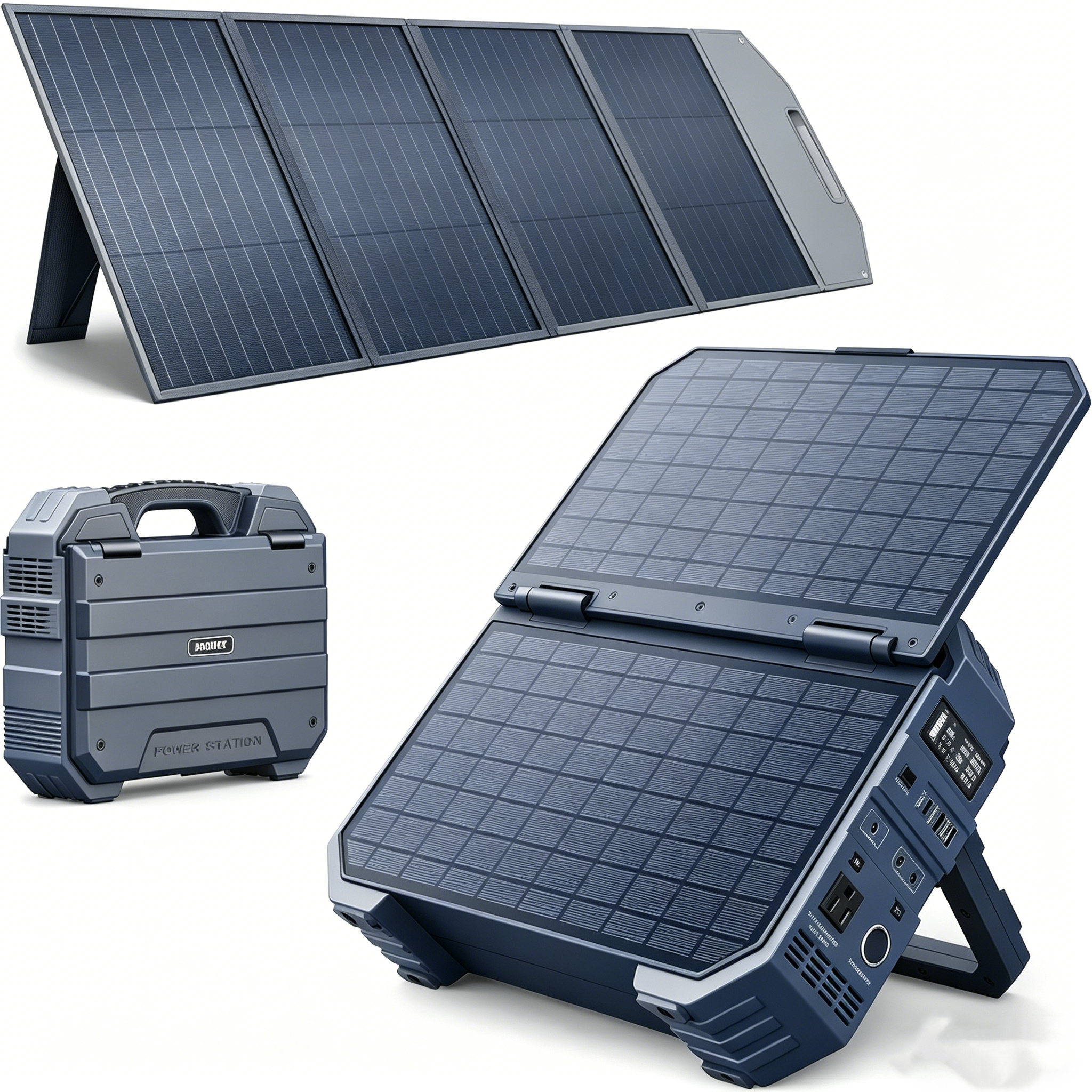 BROWEY S1600 Power station 1600W (3200W Peak) Portable Power Station with 120W Solar Panel