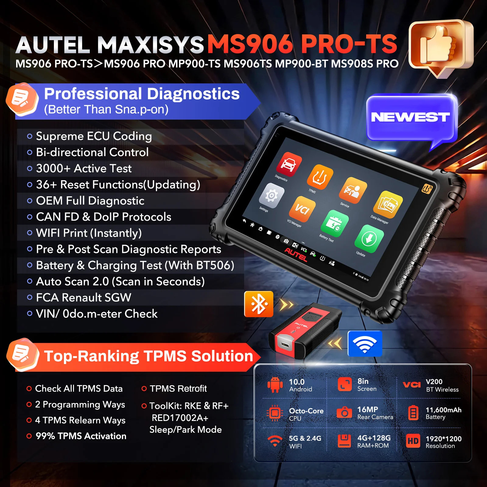 Autel Maxisys MS906 Pro-TS Full Kit