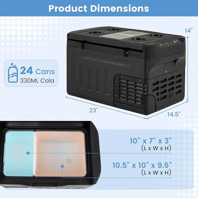 COSTWAY Portable Car Refrigerator