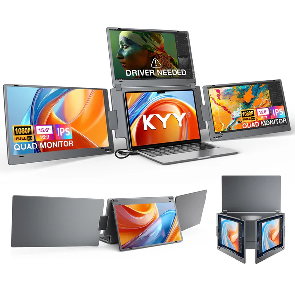 KYY 15.6" Quad Portable Monitor Extender X90G
