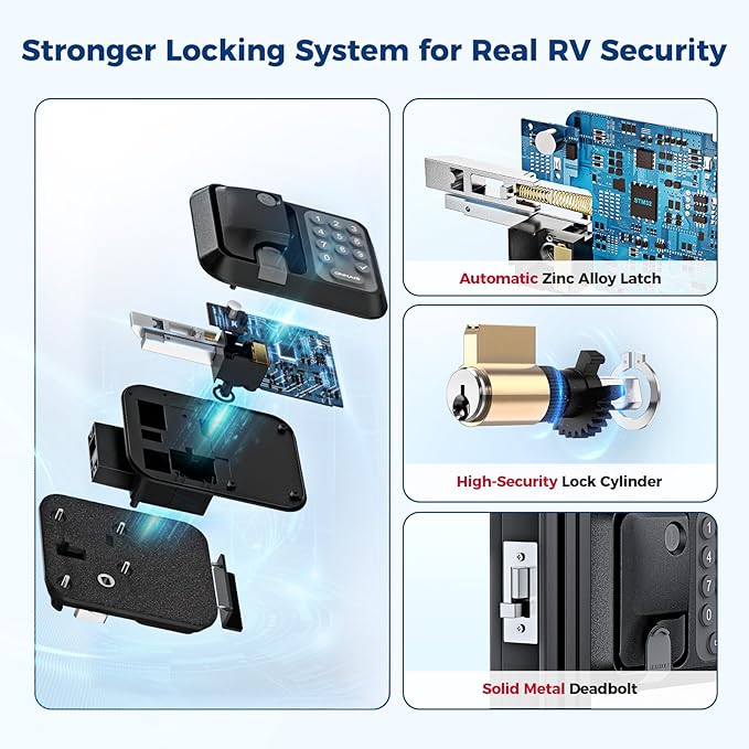 ONNAIS Full Metal RV Keyless Entry Door Lock with Password