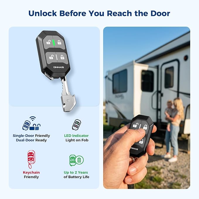 ONNAIS Full Metal RV Keyless Entry Door Lock with Password