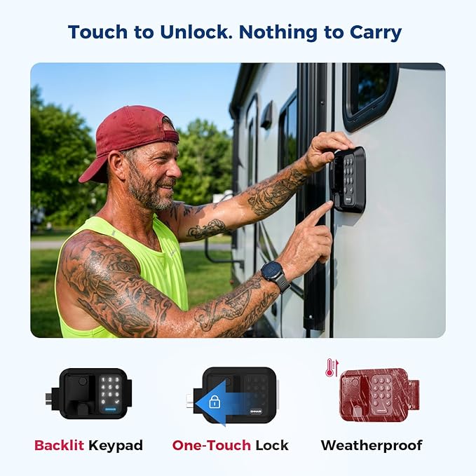 ONNAIS Full Metal RV Keyless Entry Door Lock with Password