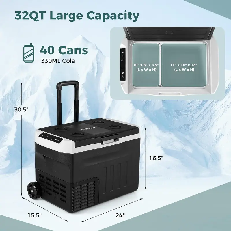 COSTWAY Portable Car Refrigerator
