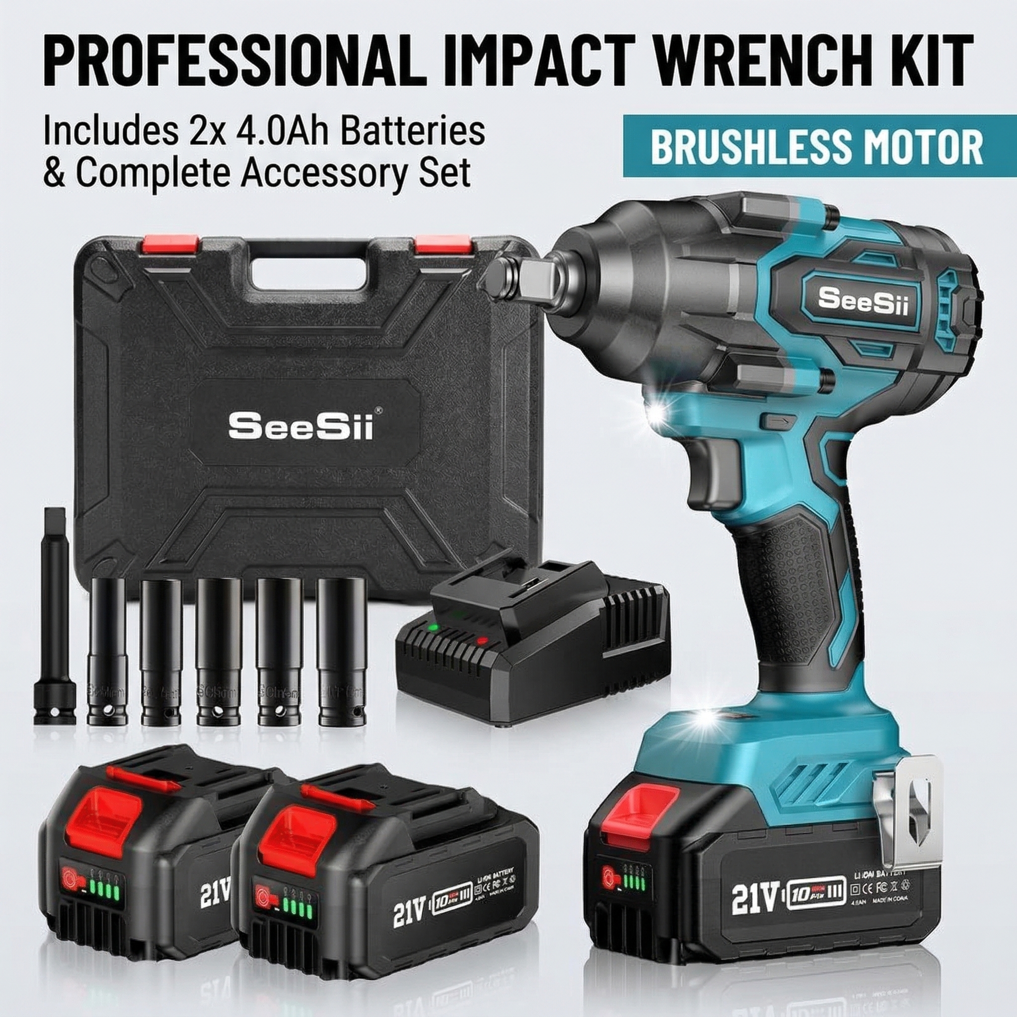 🔧ONLY $42.68 TODAY-Seesii 1000Nm(738ft-lbs) Cordless Impact Wrench