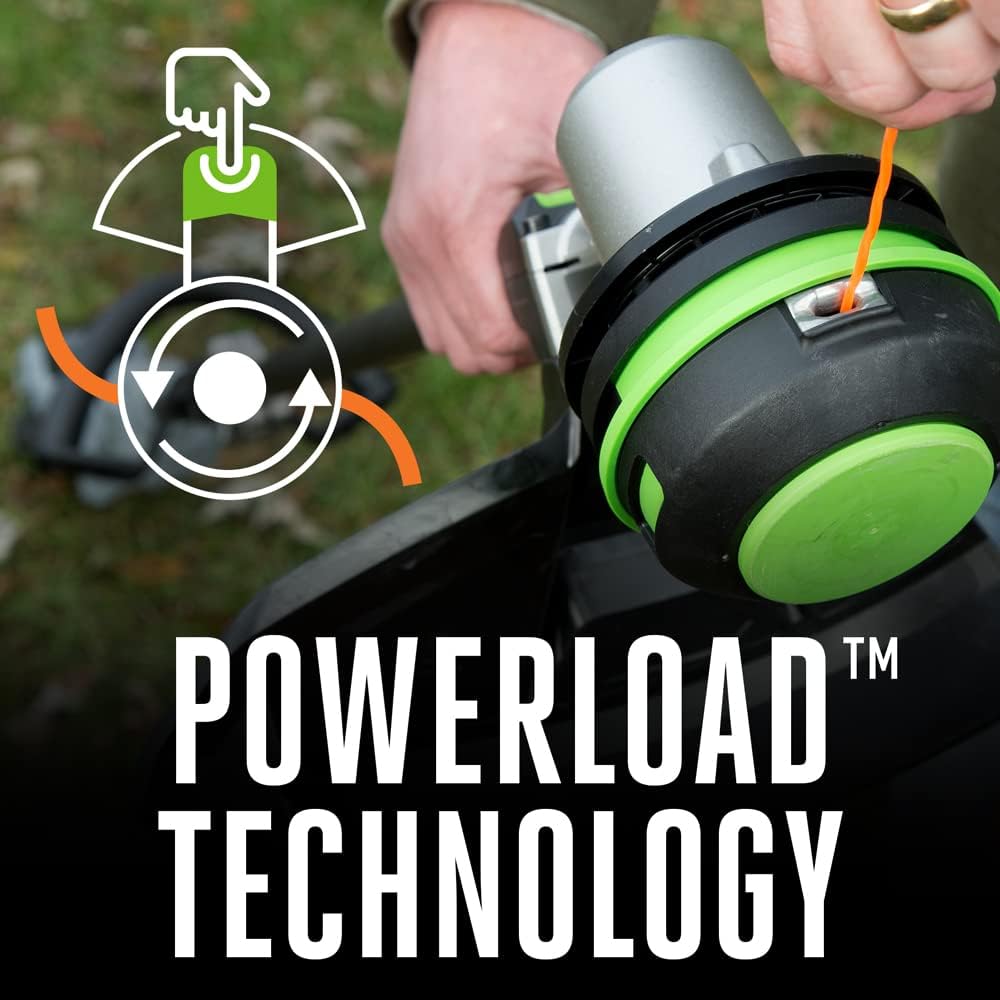 EGO POWER+ String Trimmer, Battery Powered, 15" Trimmer for Weeds and Grass with POWERLOAD and Carbon Fiber Split Shaft, Includes 56V 2.5Ah Battery and Charger