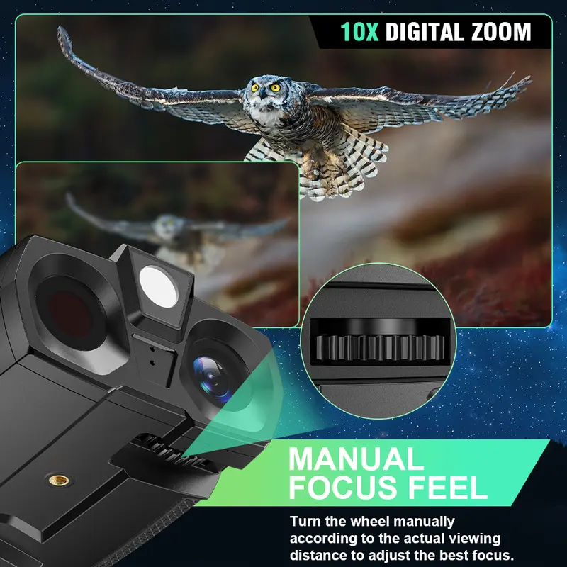Special Offer 🔥 4.5x Night Vision Binoculars – Free 32GB SD Card Included, 7-Level IR Adjustment, Ideal for Wildlife Viewing, Security and Hunting