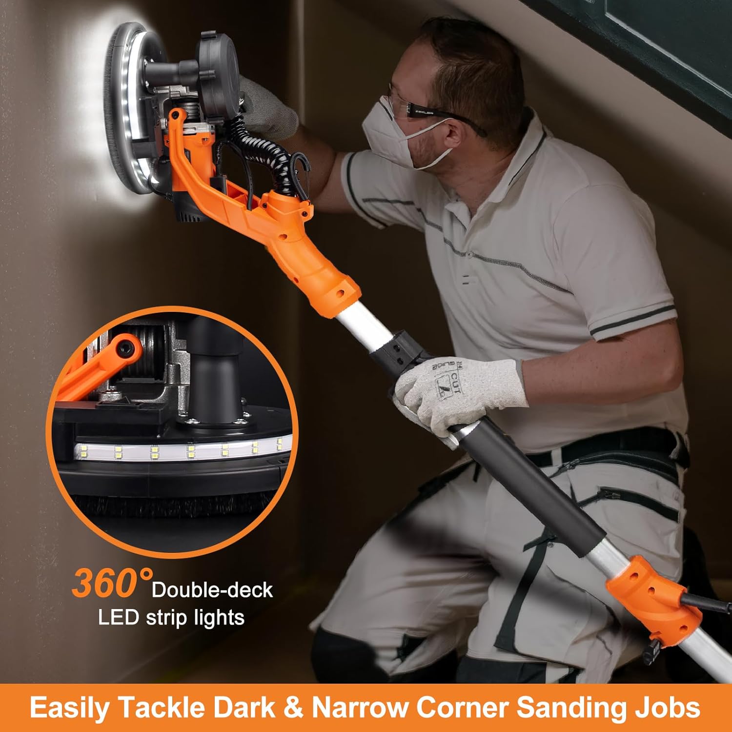 Drywall Sander, 1000W Popcorn Ceiling Removal Tool