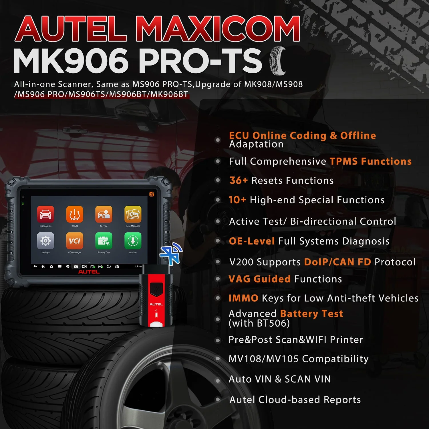 Autel Maxisys MS906 Pro-TS Full Kit