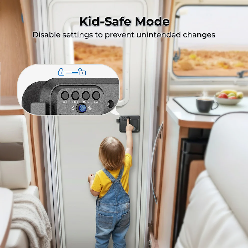 🔥FINAL HOURS🔥ONNAIS Full Metal RV Keyless Entry Door Lock with Password & Remote, Fits Most Trailers and 5th Wheels, Ideal Gifts for RV Owners