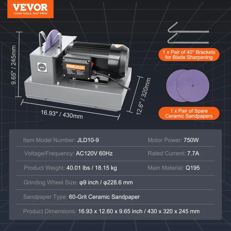 🛠️ONLY $42.8 TODAY-VEVOR Lawn Mower Blade Sharpener