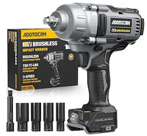 🔧ONLY $42.68 TODAY-Seesii 1000Nm(738ft-lbs) Cordless Impact Wrench
