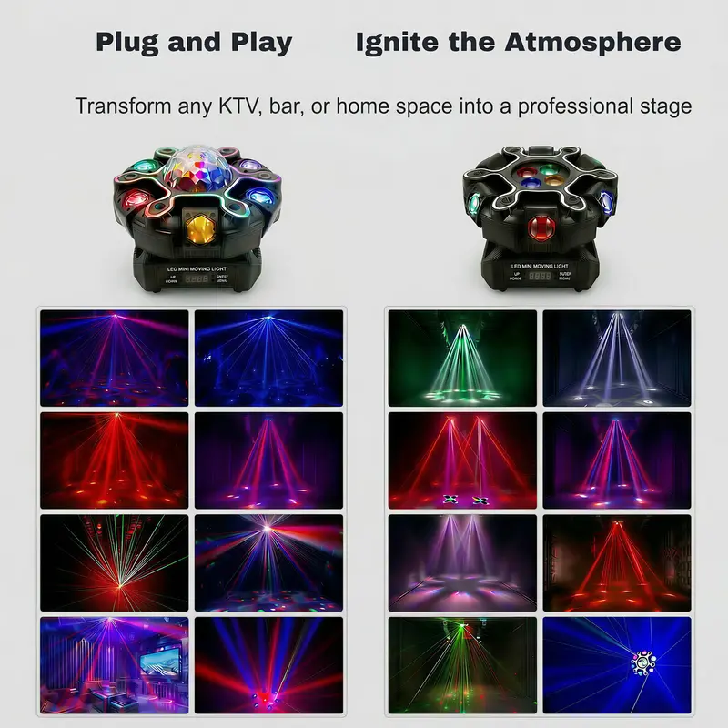200W Sound-Activated "Bee-Eye" Moving Head DJ Light