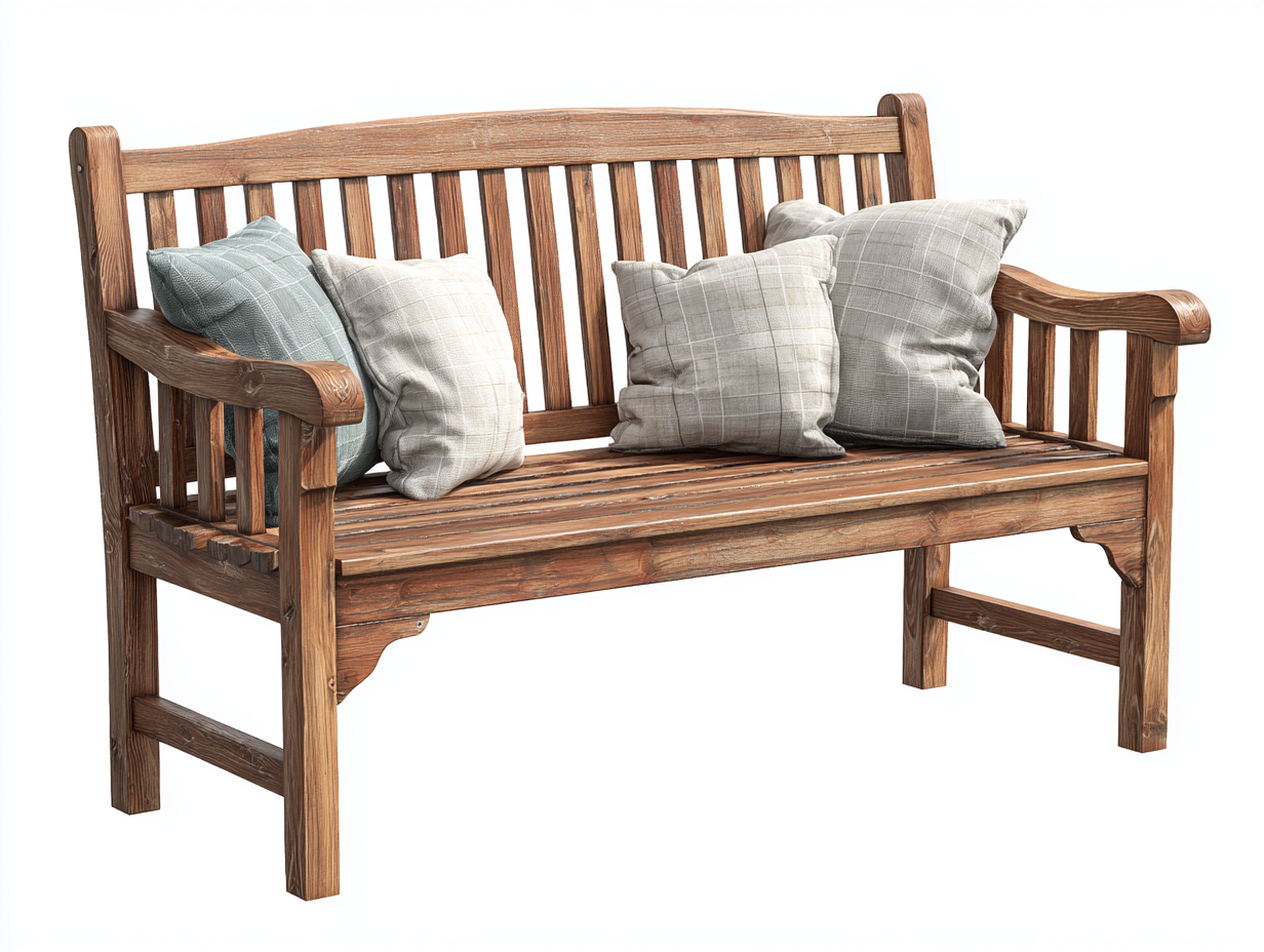 Gartenbank - Massivholz - 154x60x92 cm - Braun - Klassischer Vintage-Stil-Vovorahouse