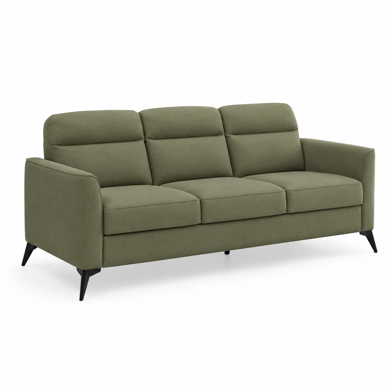 Sofa 3-Sitzer Stoff Olivgrün