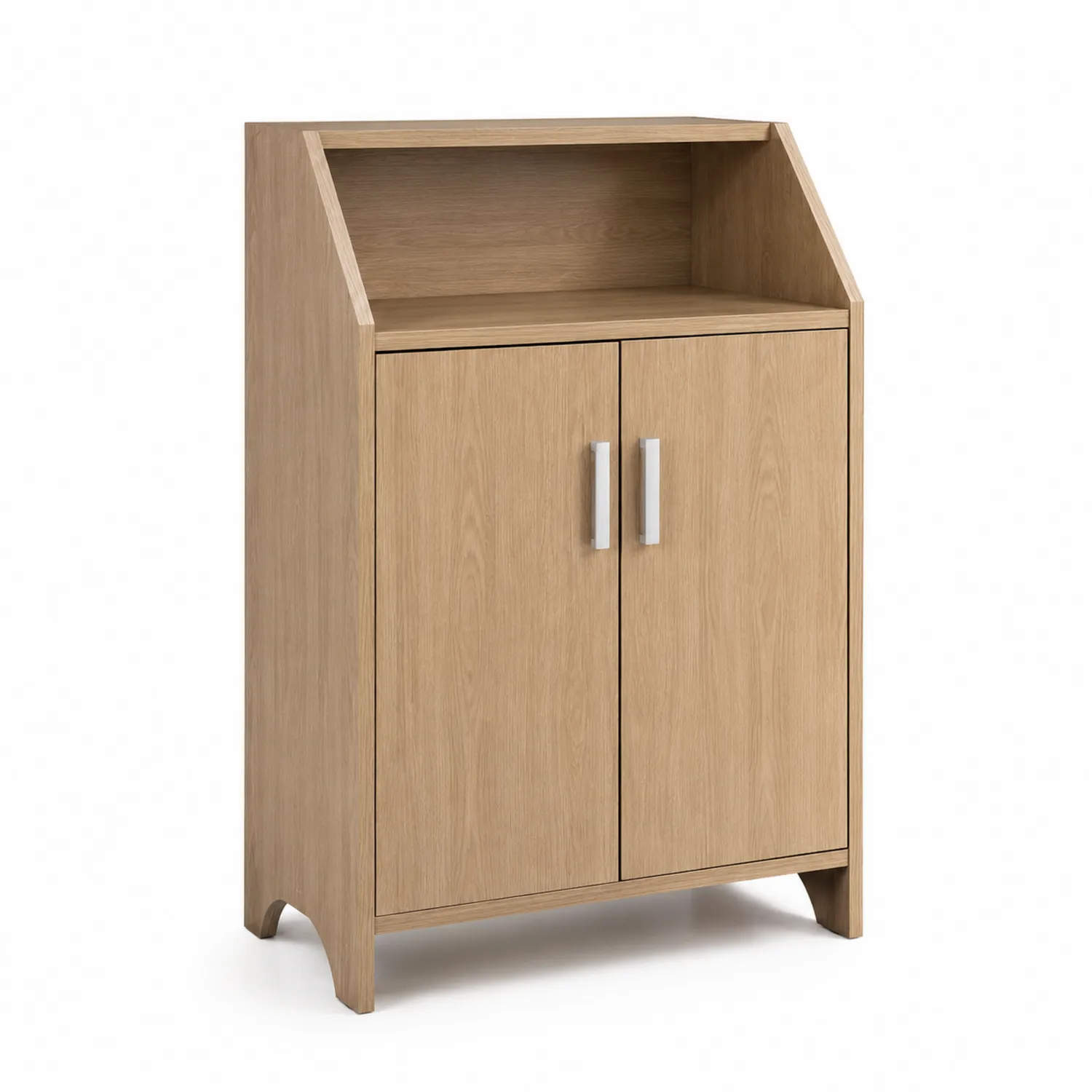Schuhschrank Holz rechteckig 80x30x100 cm Natur