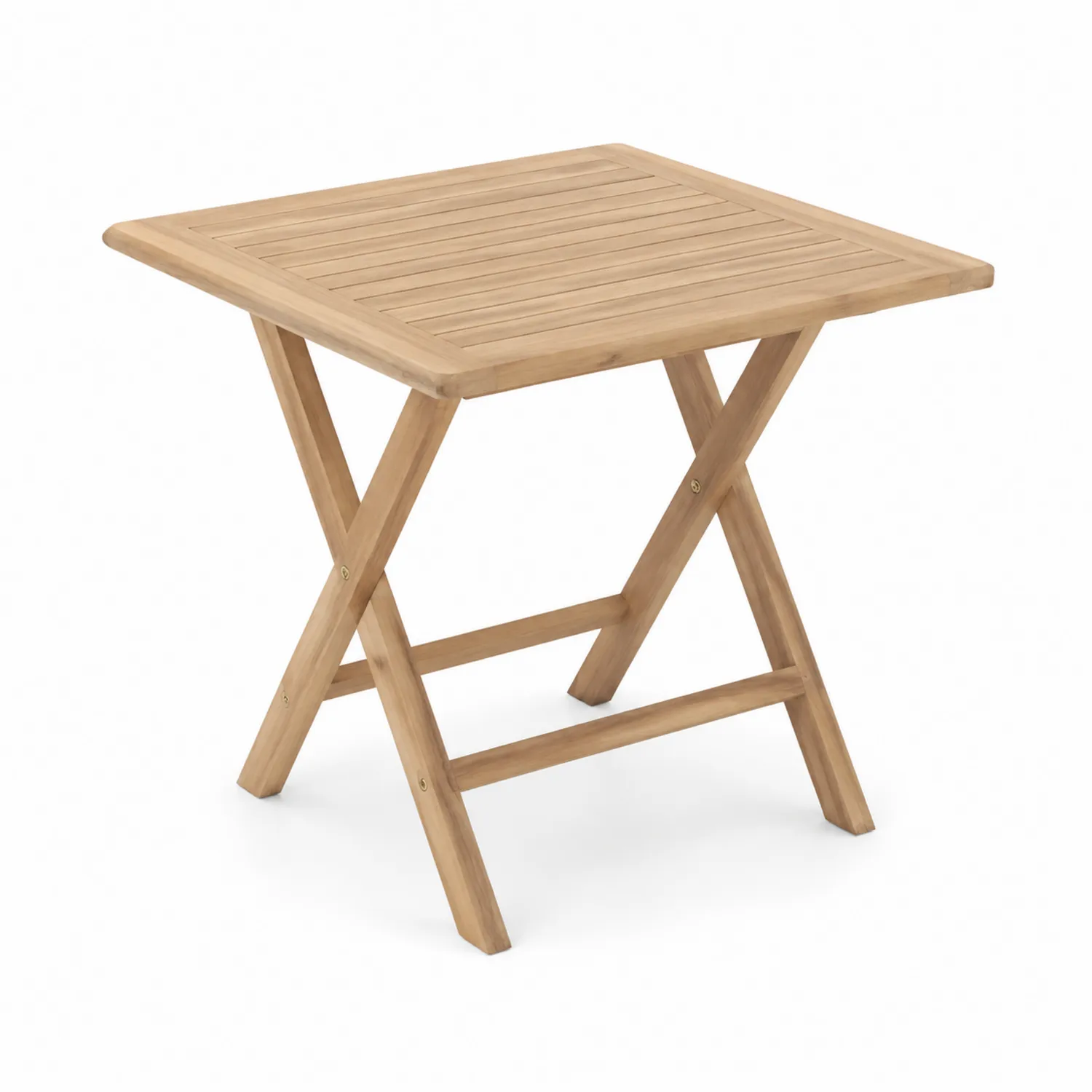 Teakholz Klappbarer Gartentisch 70x70x75 cm