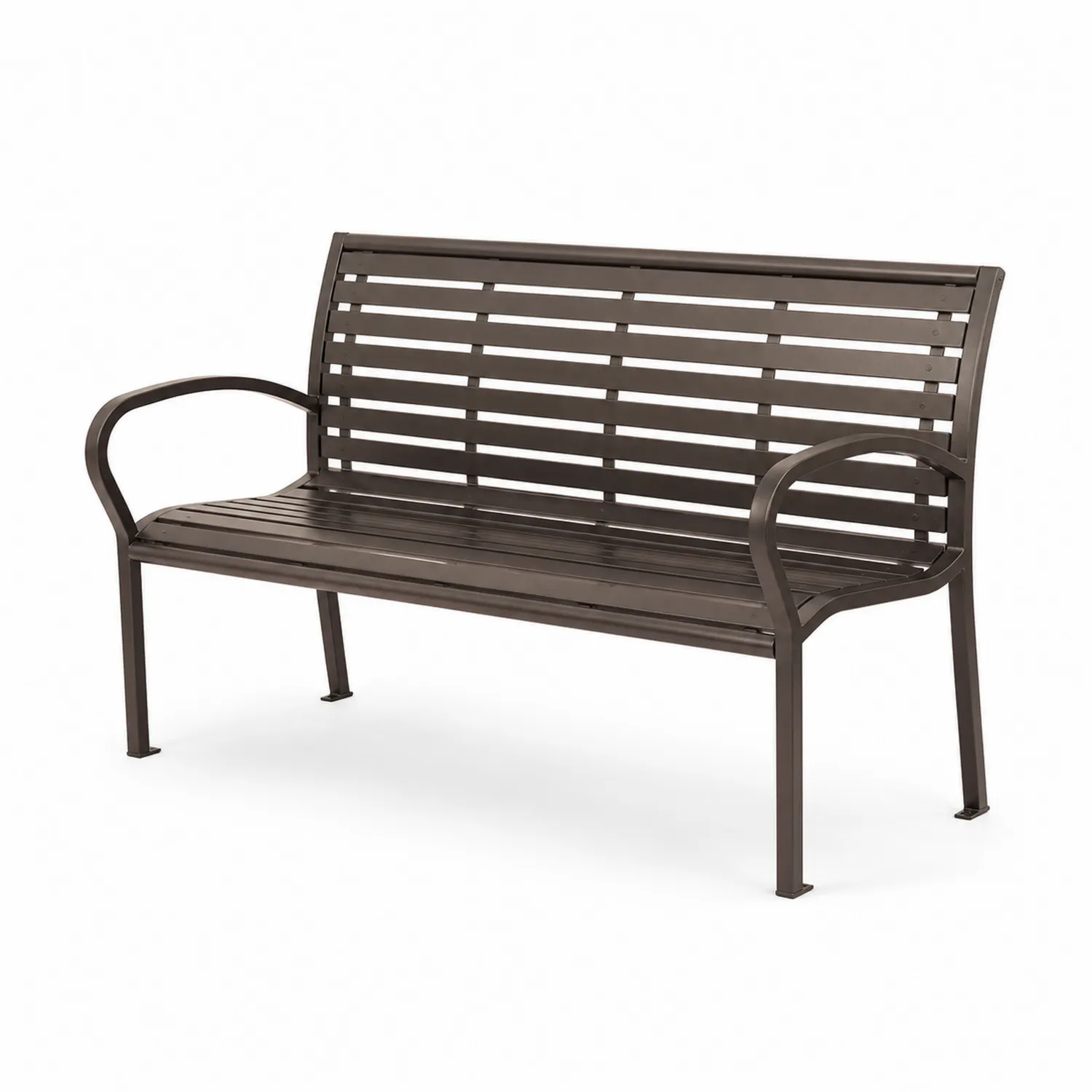 Stahl Gartenbank Braun 126 cm