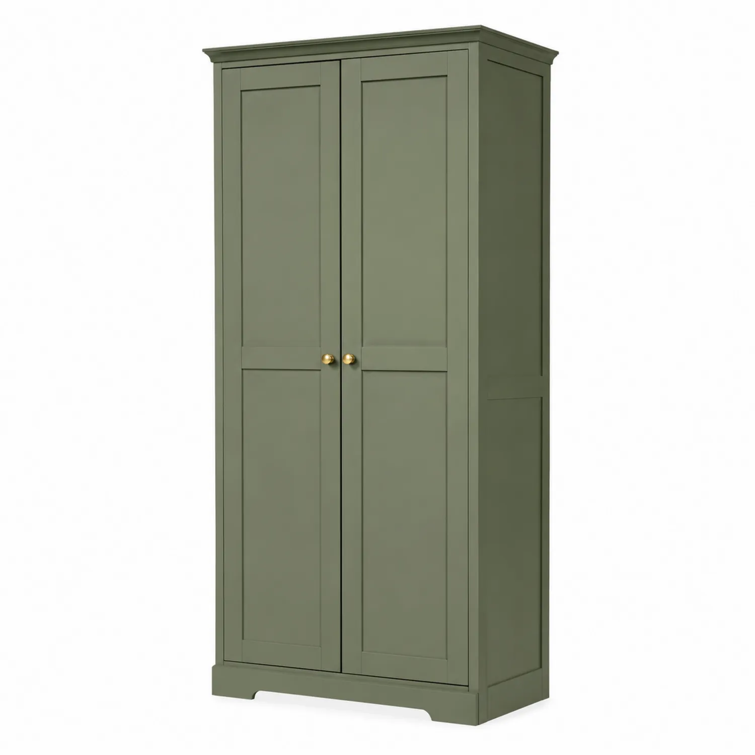 Holzschrank mit Doppeltüren, 180x80x50 cm, Grün